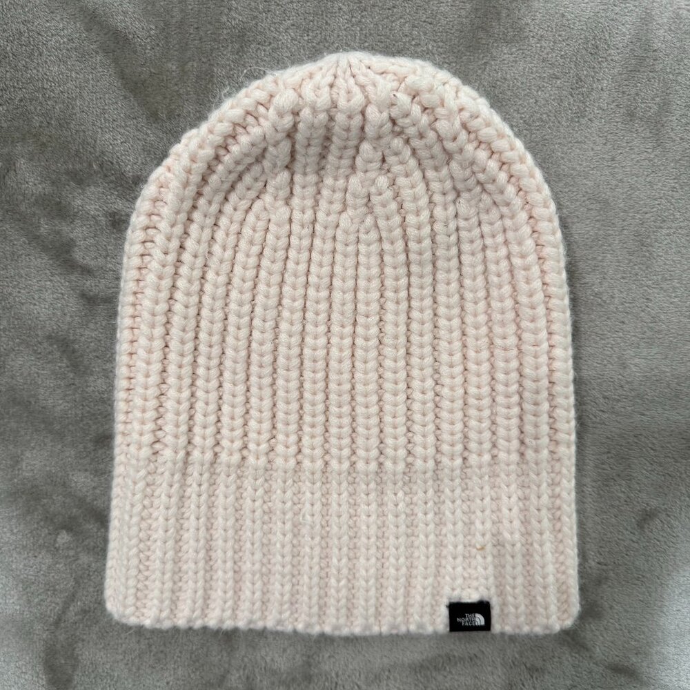 The North Face Chunky Rib Beanie Gardenia White Cream Knit Hat